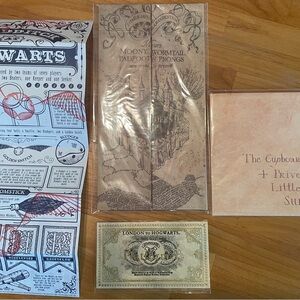 Harry Potter Themed Map and Ticket Set